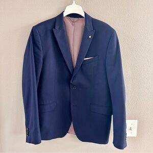 Men’s 44R Zara Navy Blue Suit Jacket Blazer